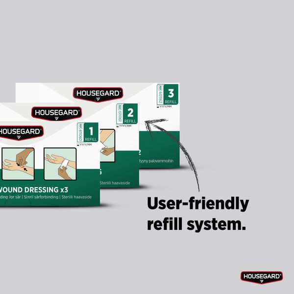 Hovedbilde Housegard steril sårbandasje, 3 x 3 pakning